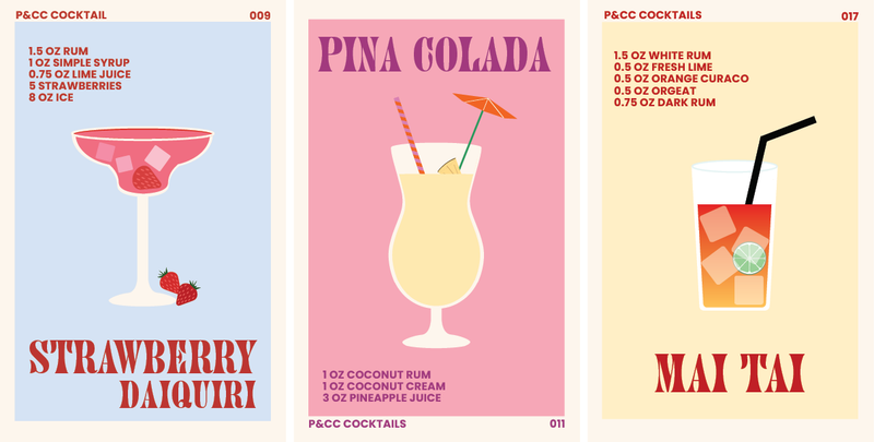 Cocktail Poster Sets